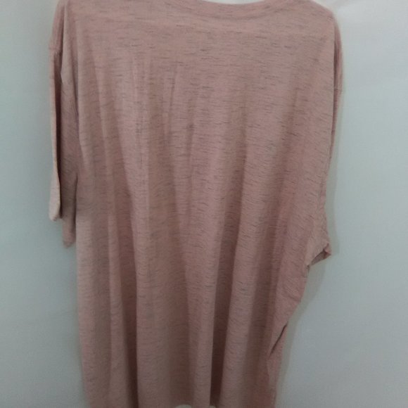 George Men's Jersey V Neck Short Sleeve T-shirt Color Pink Size 3XL - Picture 4 of 5